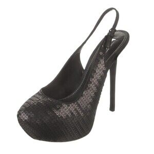 Report Signature Black Sequin Platform 5.5" Stiletto Heels with Box, Size 9.5